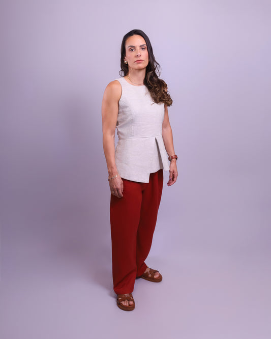 BLUSA FENDA TIBAU - 100% LINHO