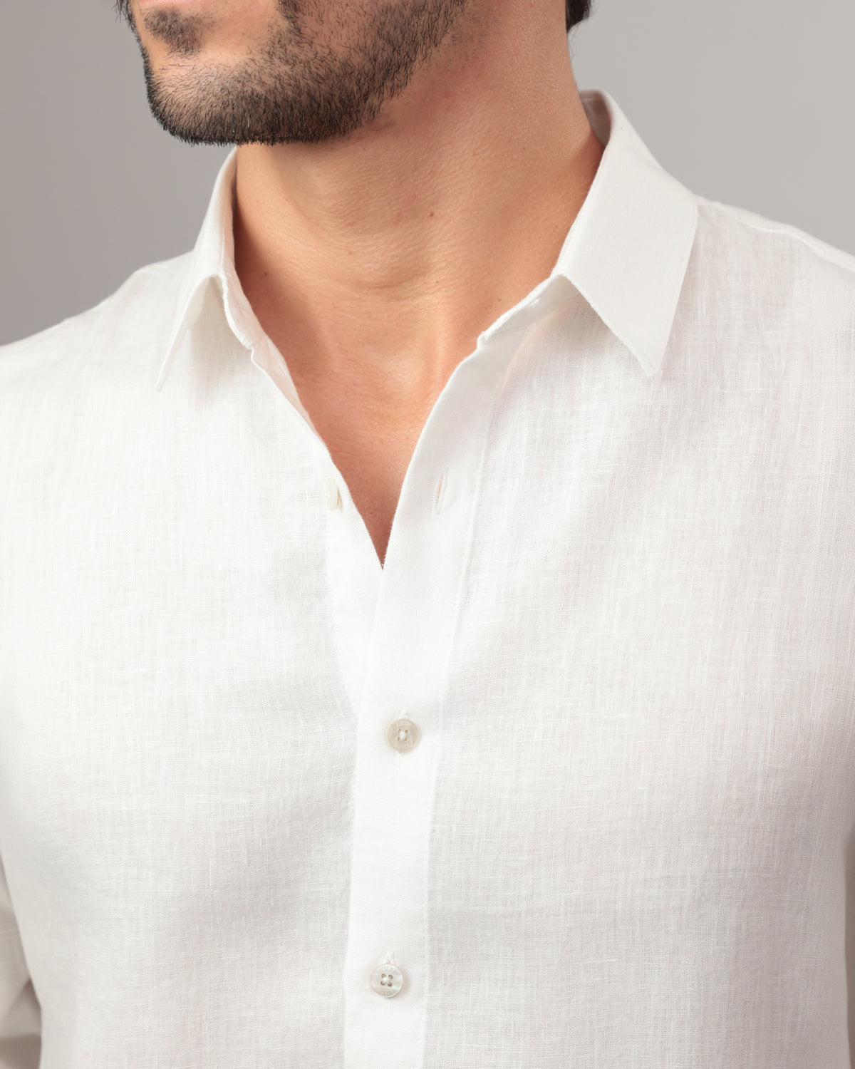 CAMISA MASCULINA 100% LINHO - PREÁ