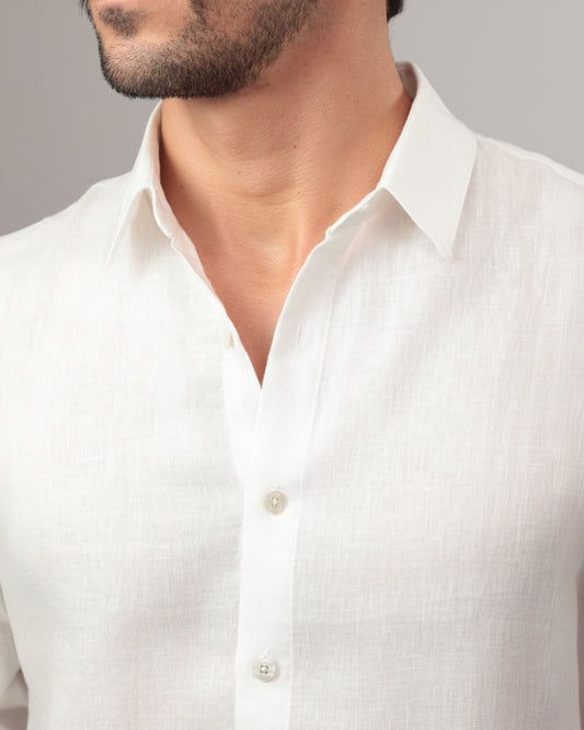 CAMISA MASCULINA 100% LINHO - PREÁ